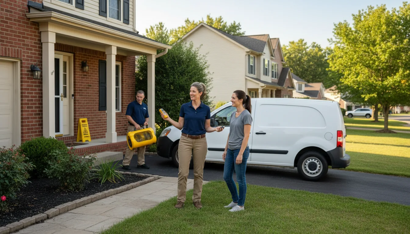 Residential water damage restoration in Fenton, IL